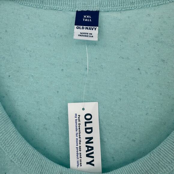 Old Navy tank tops bundle (2) linen blend blue white scoop neck XXL tall NEW - Picture 3 of 9